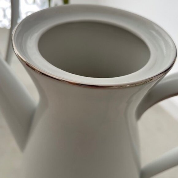 Vintage Rosenthal R. Loewy Form 2000 China Coffee & Tea Pots White w Silver - Picture 5 of 16